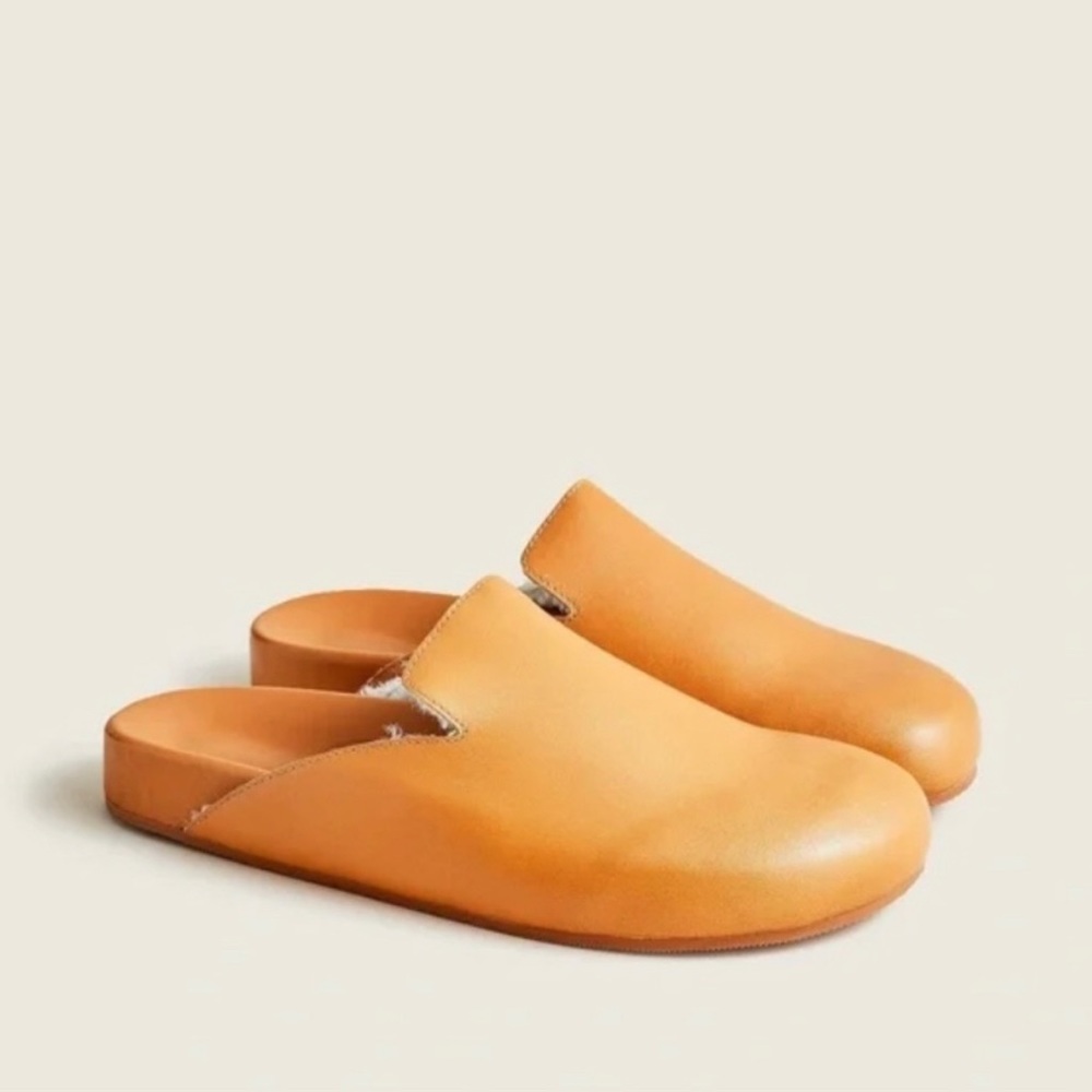 J.CREW Pacific sherpa-lined leather clogs